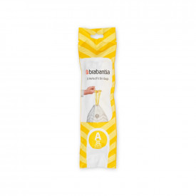 Sac de gunoi Brabantia mărimea A, 3L, 20 buc, alb 647033