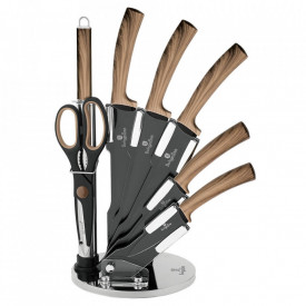 Set cutite otel inoxidabil (8 piese) cu acoperire diamant Forest Light Brown Berlinger Haus BH 2287