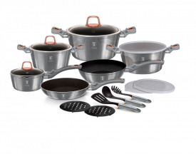 Set oale, tigai marmorate (18 piese) din aluminiu forjat Moonlight Collection Berlinger Haus BH 7037