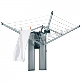 Uscator rufe de perete Brabantia WallFix 24m, Gri metalic, cutie 90300272