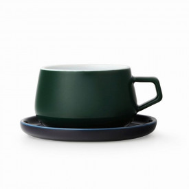 Cana de ceai cu farfurie VIVA Classic Pine Green 250ml, portelan 1006998