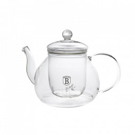Ceainic din sticla cu infuzor Black Silver Collection BerlingerHaus BH 7828
