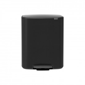 Coș de gunoi Brabantia Bo Pedal 2x30L, Negru Mat 1003191