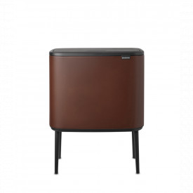 Coș de gunoi Brabantia Bo Touch 11+23L, Mineral Cosy Brown 1005548