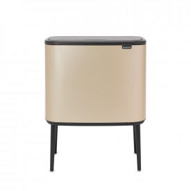 Coș de gunoi Brabantia Bo Touch 3x11L, Aur metalic 1003216