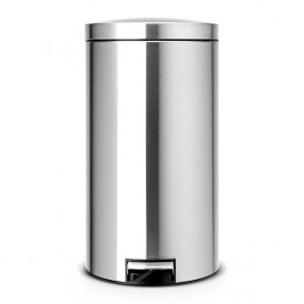 Coș de gunoi Brabantia Silent Twin 2x20L cu pedală, oțel mat rezistent la amprentă 647256