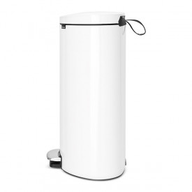 Coș de gunoi cu pedală Brabantia FlatBack+ 40L, Alb 647087