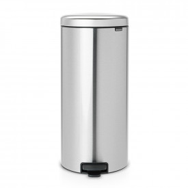 Coș de gunoi cu pedală Brabantia NewIcon 30L, oțel mat rezistent la amprentă 649061