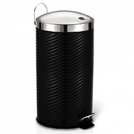 Cos de gunoi cu pedala din otel inoxidabil 20L Black Silver Collection Berlinger Haus BH 6446