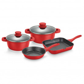 Muhler Kara MR-6047G Set de vase de gătit 6 piese, aluminiu turnat 1004656