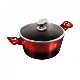 Oala cu capac 20 cm Black Burgundy Metallic Line Berlinger Haus BH 1627N