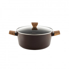Oală cu capac Luigi Ferrero BRUGGE FR-2412WH NOU 24x11.5cm, 4.3L 1007019