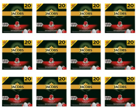 Pachet 12 x CAPSULE CAFEA JACOBS LUNGO CLASSICO -ALUMINIUM (20 CAPSULE) 104G