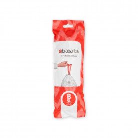 Sac de gunoi Brabantia mărimea B, 5L, 20 buc, alb 647034