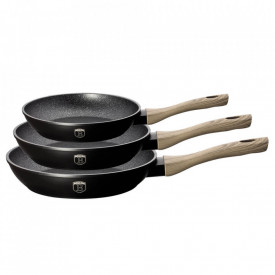 Set tigai marmorate (3 piese) din aluminiu forjat Ebony Maple Collection Berlinger Haus BH 1724