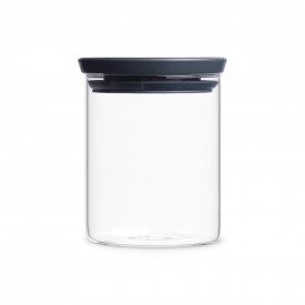 Borcan de sticlă Brabantia stivuibil 0.6L, Gri închis 646875