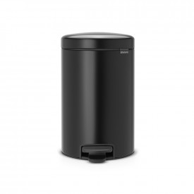Coș de gunoi cu pedală Brabantia NewIcon 12L, negru mat 649029
