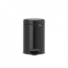 Coș de gunoi cu pedală Brabantia NewIcon 3L, negru mat 649001