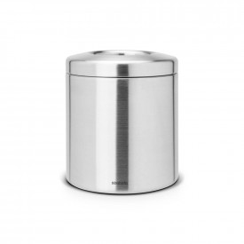 Coș de gunoi de masă Brabantia 2.3L, oțel mat, capac metalic 647198