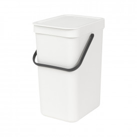 Coș de gunoi pentru colectare separată Brabantia Sort&Go 12L, Alb 647669