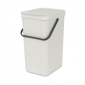 Coș de gunoi pentru colectare separată Brabantia Sort&Go 16L, Gri Deschis 1005516