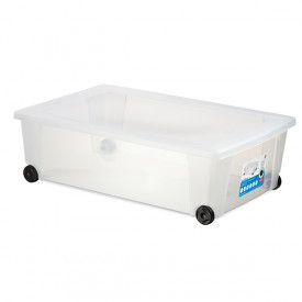 Cutie universala Stefanplast Rollbox cu roti transparente 646576