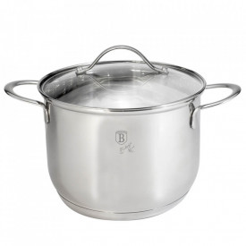 Oala cu capac pentru supa/ciorba otel inoxidabil 30 cm Silver Jewellery Collection Berlinger Haus BH-6288