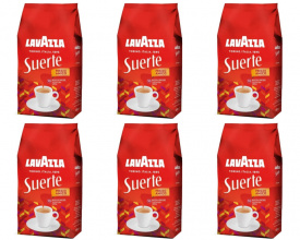 Pachet 6 x Cafea Boabe Lavazza Suerte 1kg
