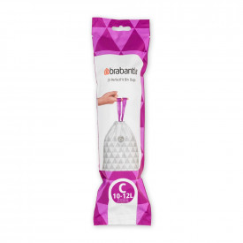 Sac de gunoi Brabantia mărimea C, 10-12L, 20 buc, alb 647035