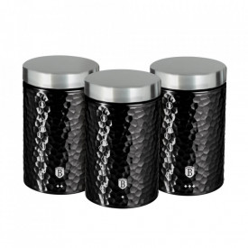 Set 3 recipiente pentru cafea, ceai si zahar Primal Gloss Collection BerlingerHaus BH 6712