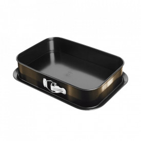Tava pentru cuptor dreptunghiulara cu pereti detasabili Metallic Line Shiny Edition BerlingerHaus BH 6809Black