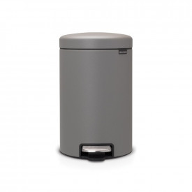 Coș de gunoi cu pedală Brabantia NewIcon 12L, Beton Mineral Gri 1001090