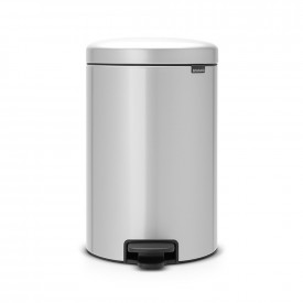 Coș de gunoi cu pedală Brabantia NewIcon 20L, gri metalic 649043