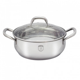 Cratita cu capac otel inoxidabil 24 cm Silver Belly Berlinger Haus BH 1405