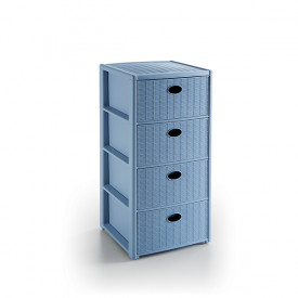 Dulap Stefanplast Elegance cu 4 sertare, albastru 646604