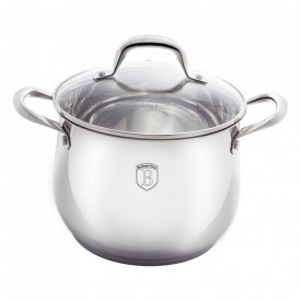 Oala cu capac otel inoxidabil 20 cm Silver Belly Berlinger Haus BH 1411