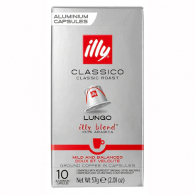 Pachet 15 x Capsule cafea Illy Lungo Classico, compatibile Nespresso, 10 capsule, 57 gr.