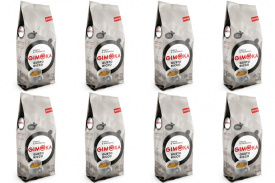Pachet 8 x Cafea boabe Gimoka Gusto Ricco (Bianco) 1kg