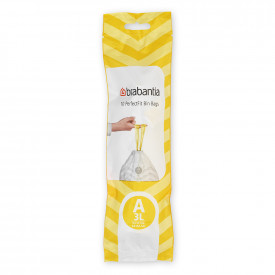 Sac de gunoi Brabantia PerfectFit Sort&Go/Touch mărime A, 3L, 10 bucăți, rolă 1005559