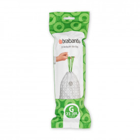 Sac pentru gunoi Brabantia mărimea G, 23-30L, 20 buc, alb 647038