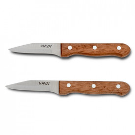 Set 2 cutite pentru decojit cu maner din lemn Terrestrial NAVA NV 058 048