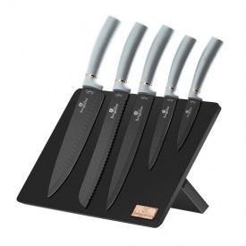 Set cutite otel inoxidabil (6 piese) cu stand magnetic Moonlight Collection Berlinger Haus BH 2515