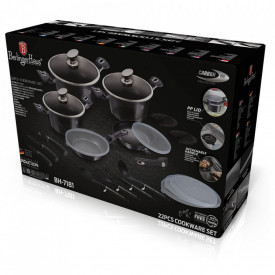 Set oale si tigai (22 piese) Metallic Line Carbon Pro Edition BerlingerHaus BH 7181