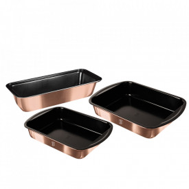 Set tavi pentru cuptor (3 piese) Metallic Line Rose Gold Edition Berlinger Haus BH 7630