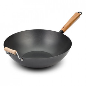 Tigaie wok 35 cm din otel carbon Cantonese NAVA NV 166 014