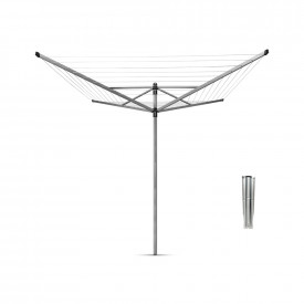Uscator rufe exterior Brabantia Lift-O-Matic 60m, frigarui metalice pentru sapat sau betonare 90300269