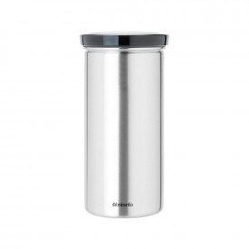 Borcan pentru 18 capsule de cafea Brabantia Matt Steel Fingerprint Proof, Gri 646988