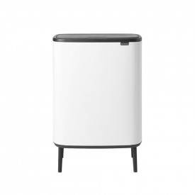 Coș de gunoi Brabantia Bo Touch Hi 2x30L, Alb 1001263