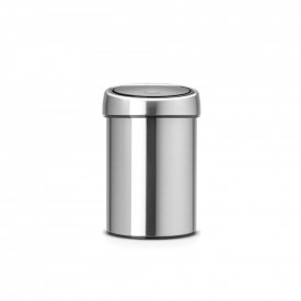 Coș de gunoi Brabantia Touch Bin 3L, oțel mat rezistent la amprentă 647217