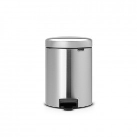 Coș de gunoi cu pedală Brabantia NewIcon 5L, oțel mat 649011